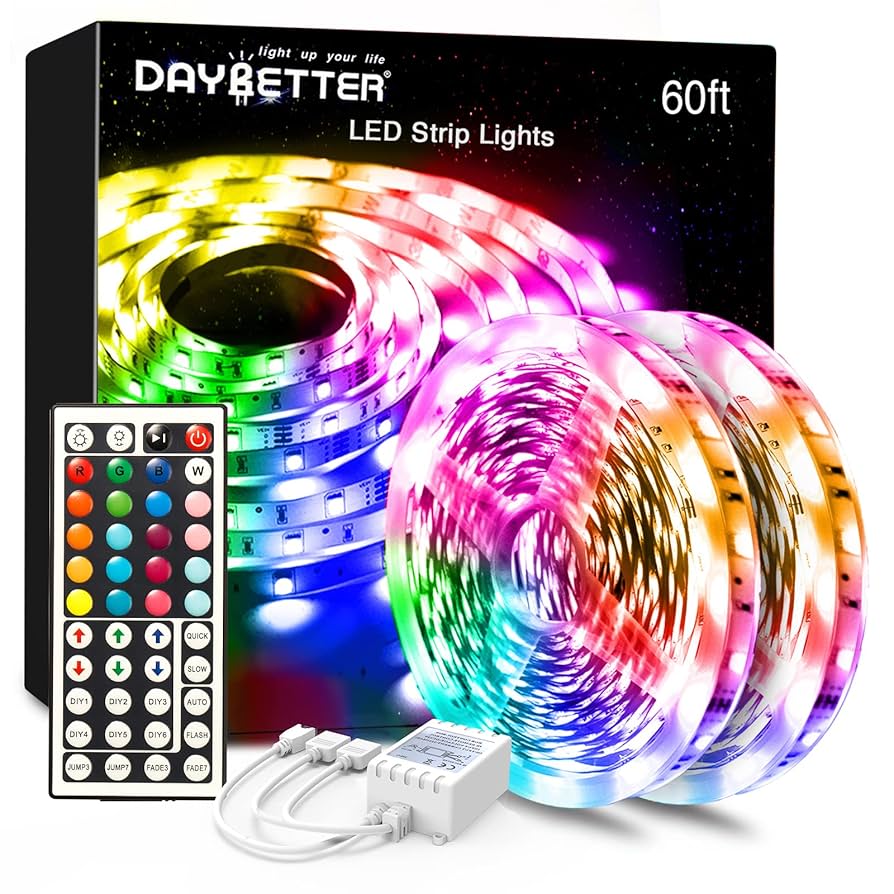 Illustrative example of strip lights with remote from Google Search