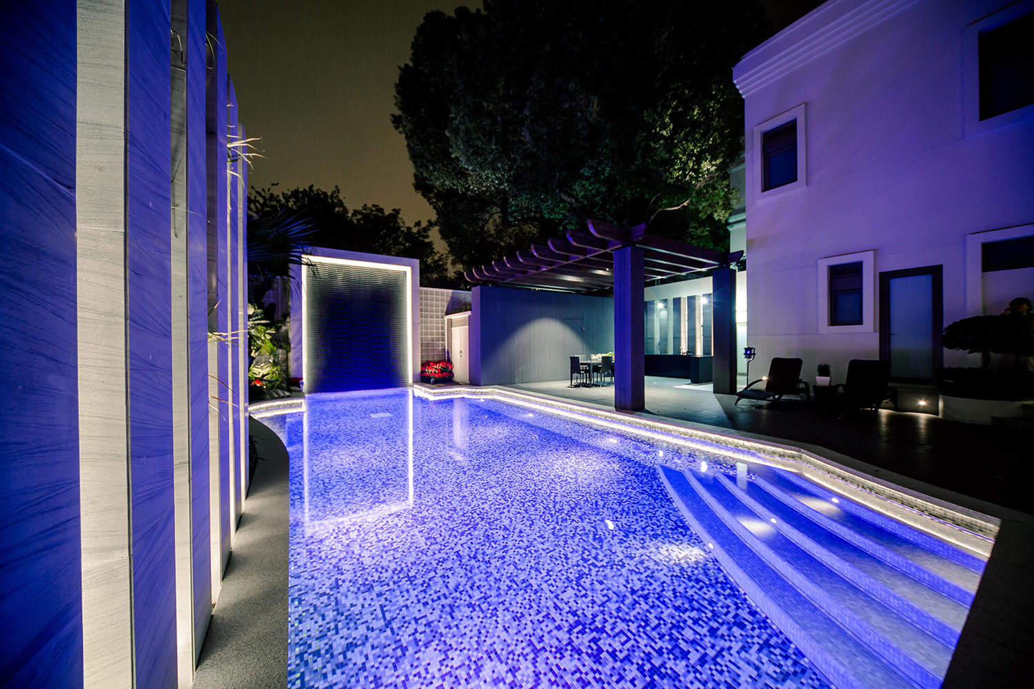 Illustrative example of swimming pool led strip lights