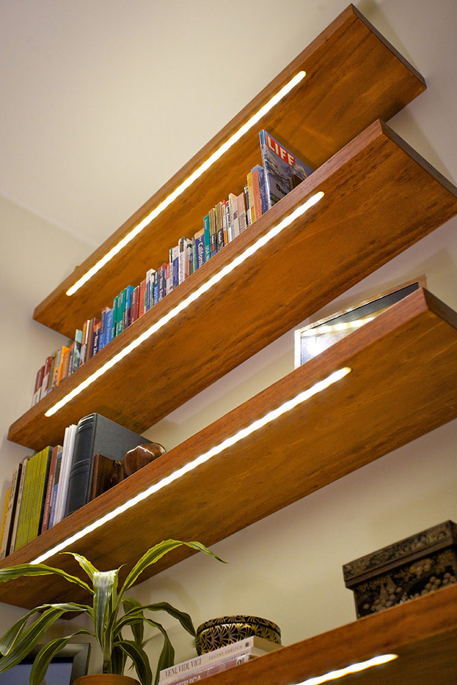 Illustrative example of under shelf led strip lighting from Google Search