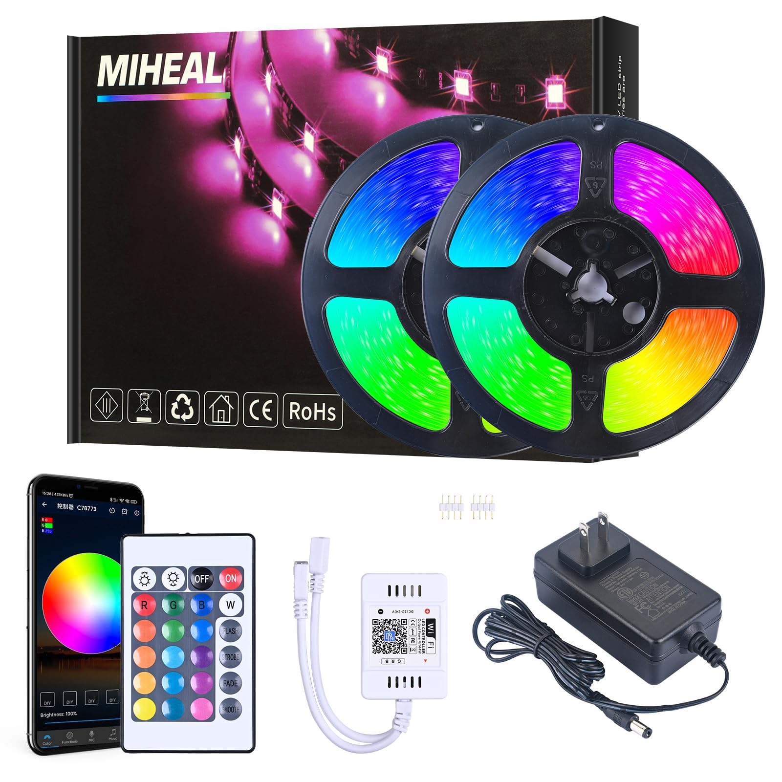 Illustrative example of wireless led light strips from Google Search