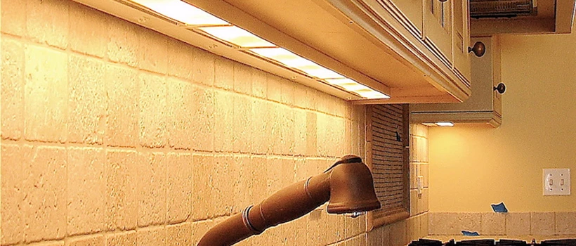 under cabinet lighting and outlets