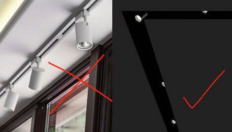 track light led power on the side