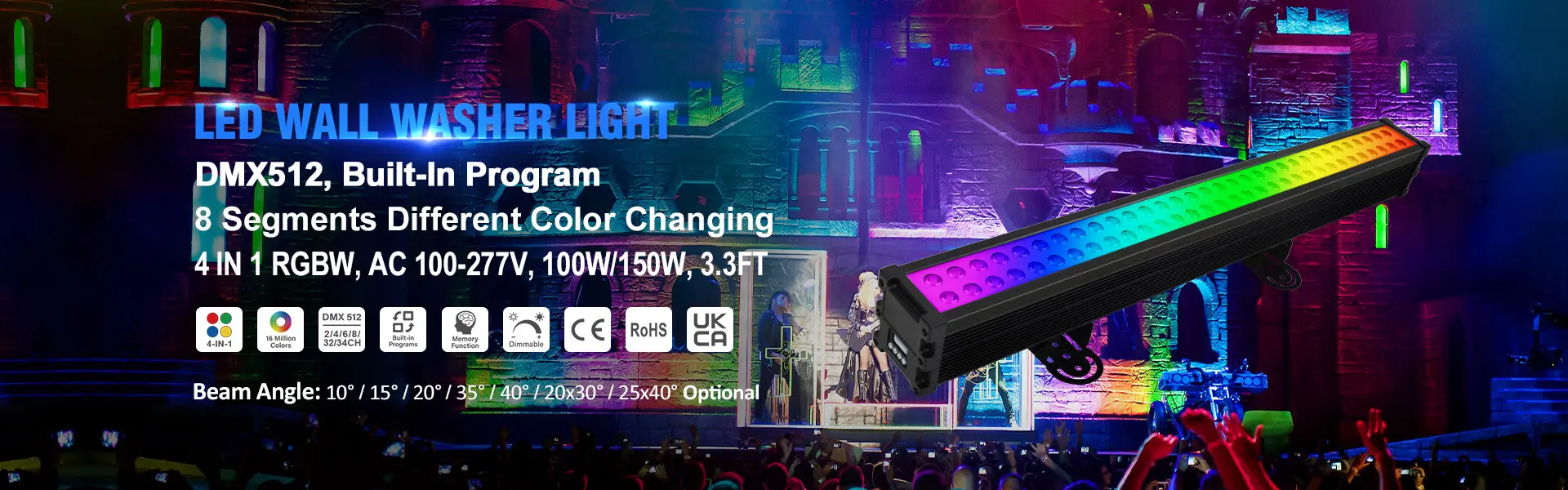 led wall washer light