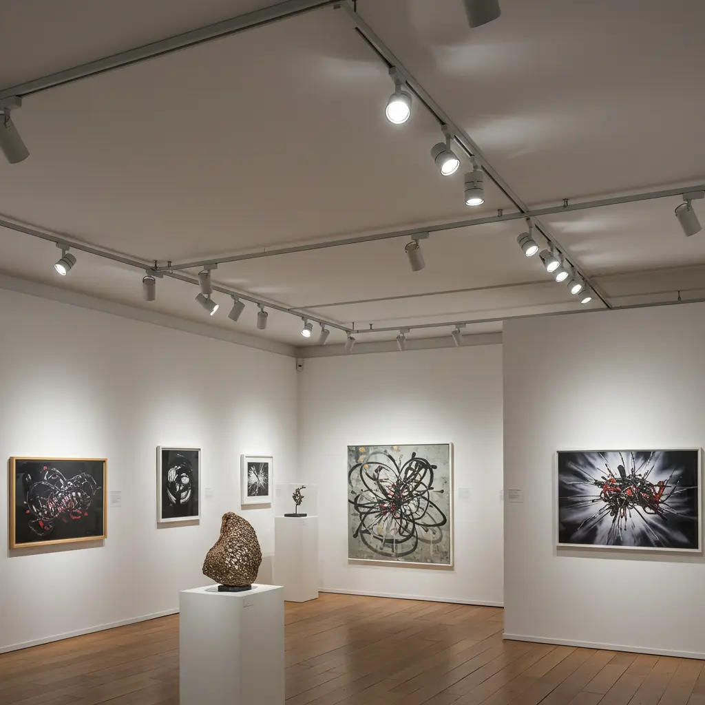 art gallery track lighting