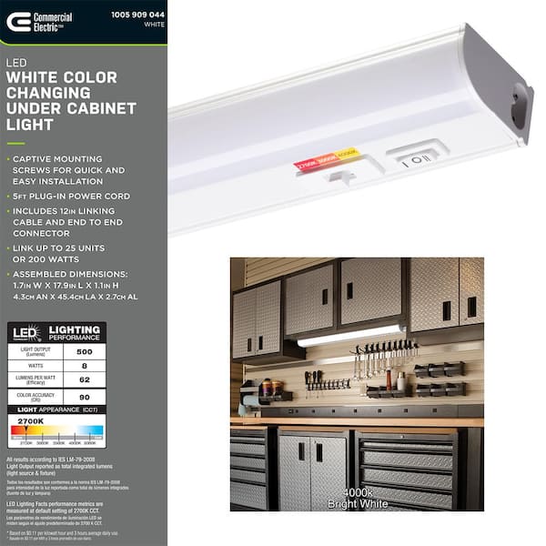 led under cabinet lighting plug in