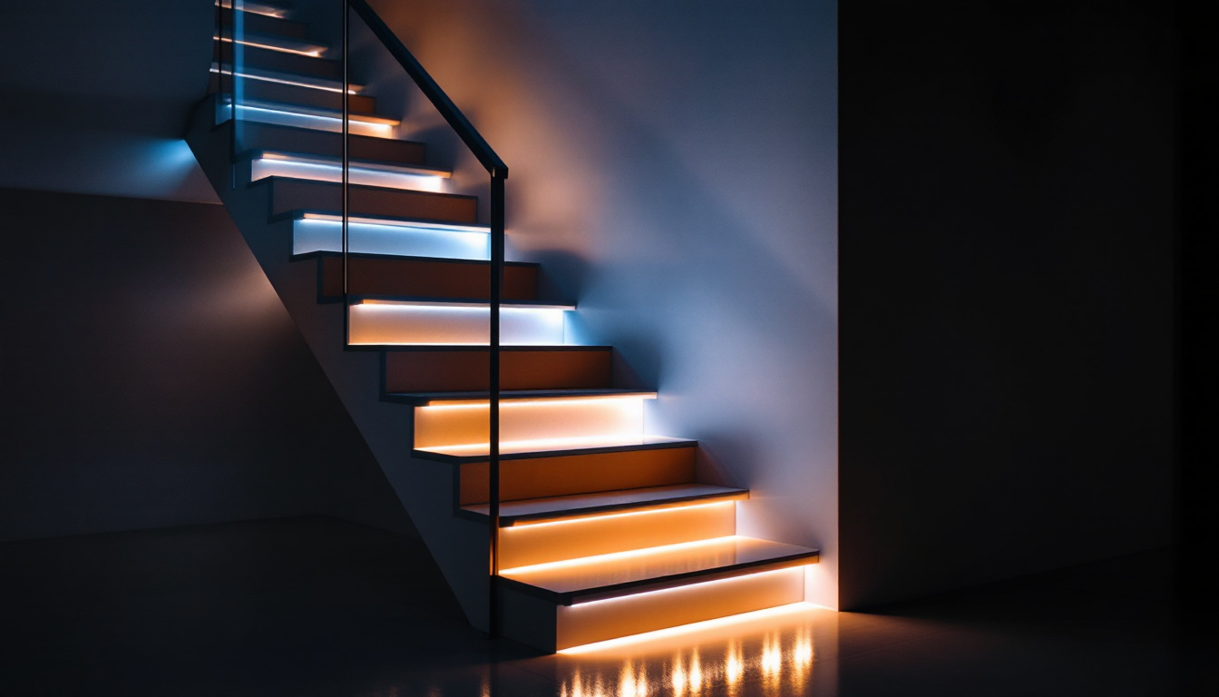 led lit stairs