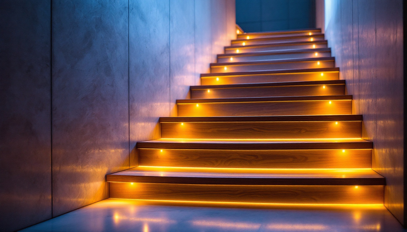 led lit stairs