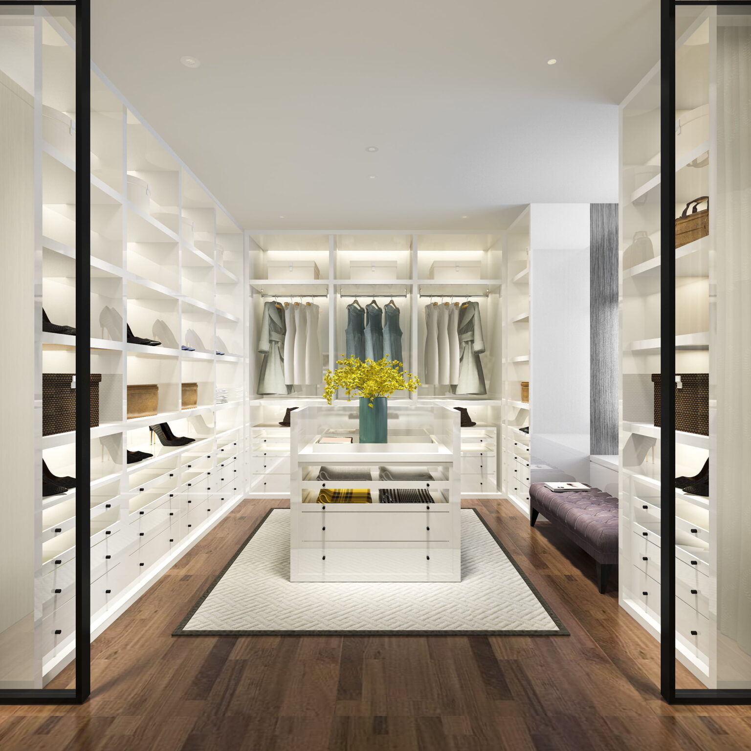 best lighting for walk in closet application
