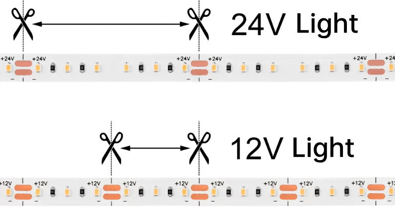 24v vs 12v led strip Beauty STC