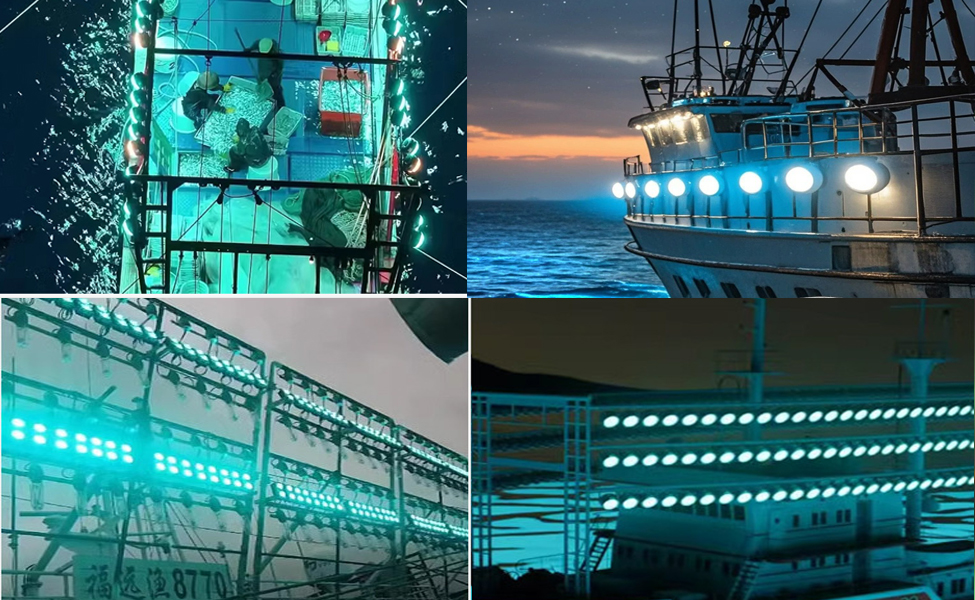 led lights on a boat