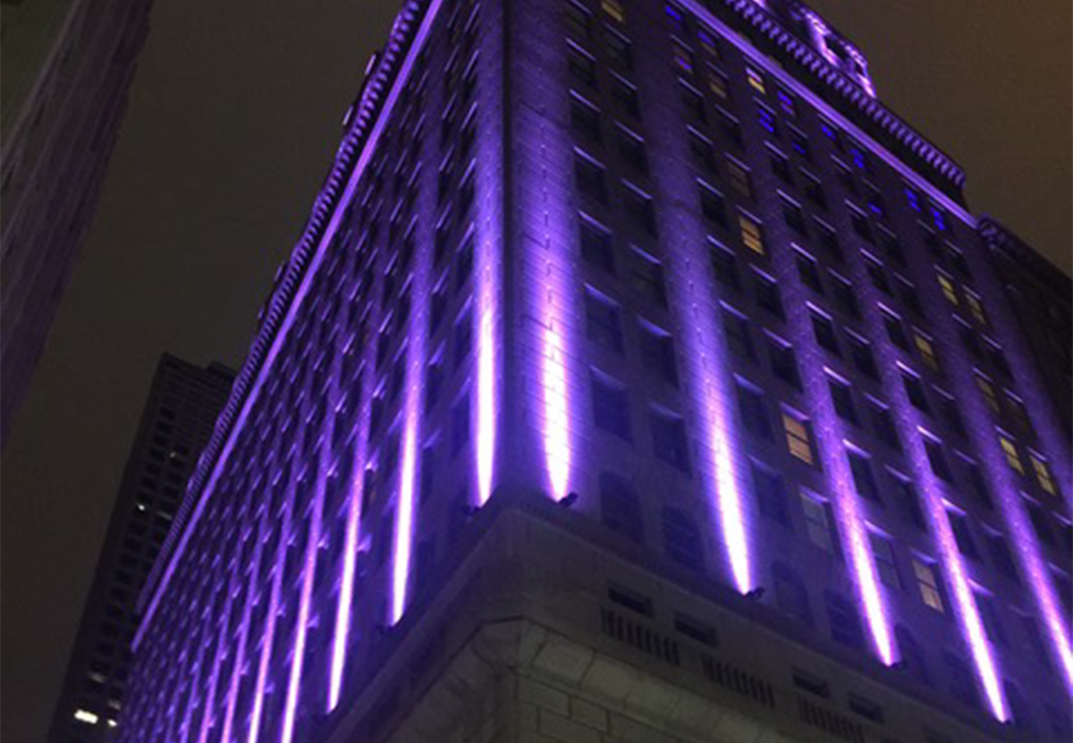purple led lamp