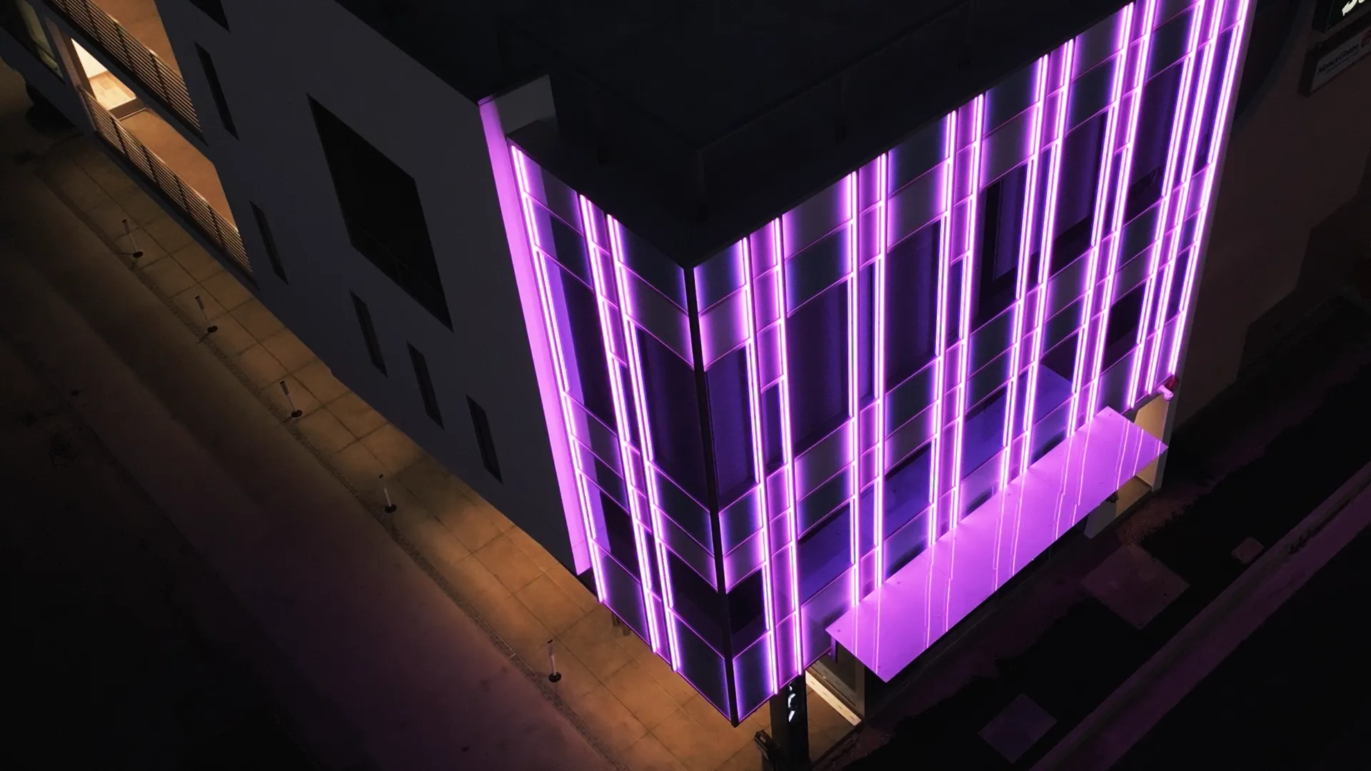 purple led lamp