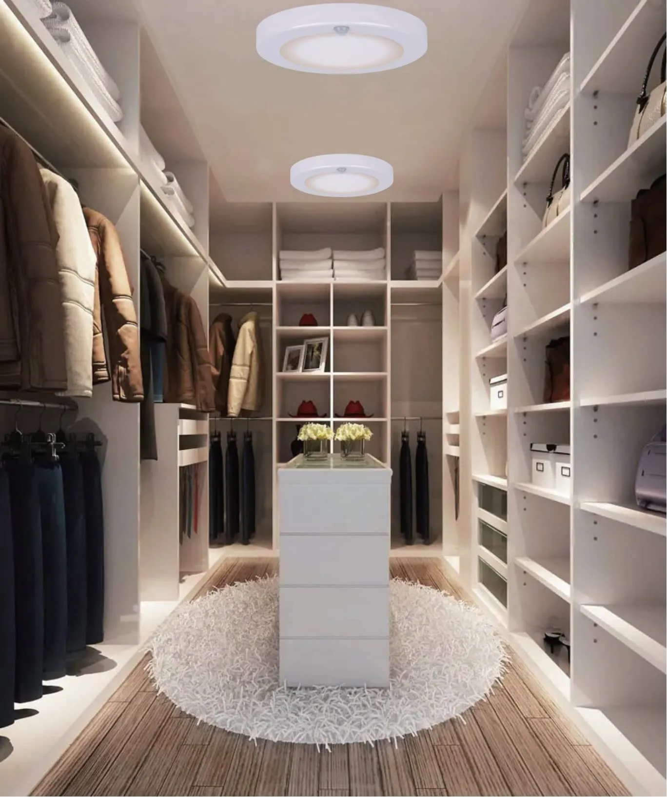 walk in closet lighting ideas