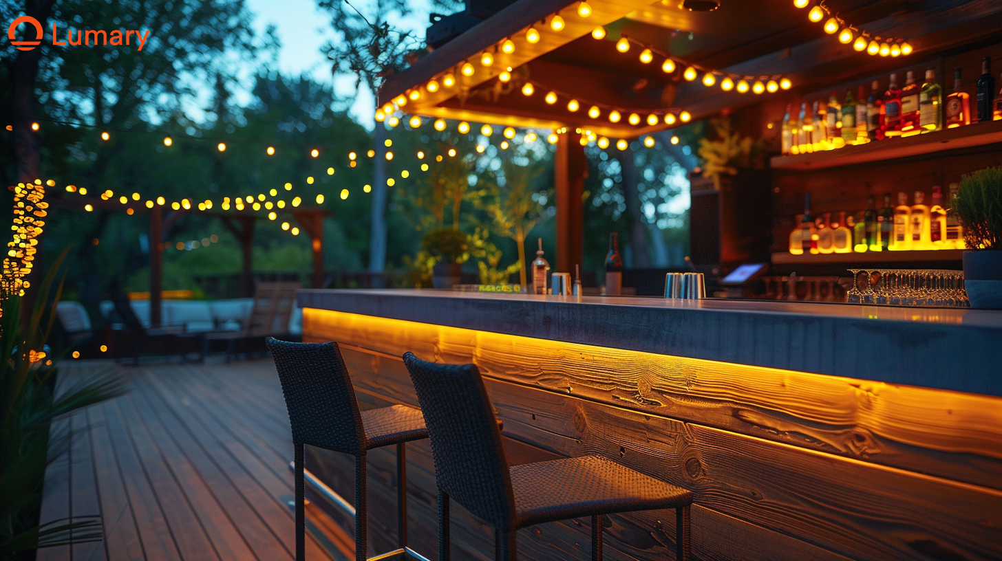 outdoor bar lighting ideas