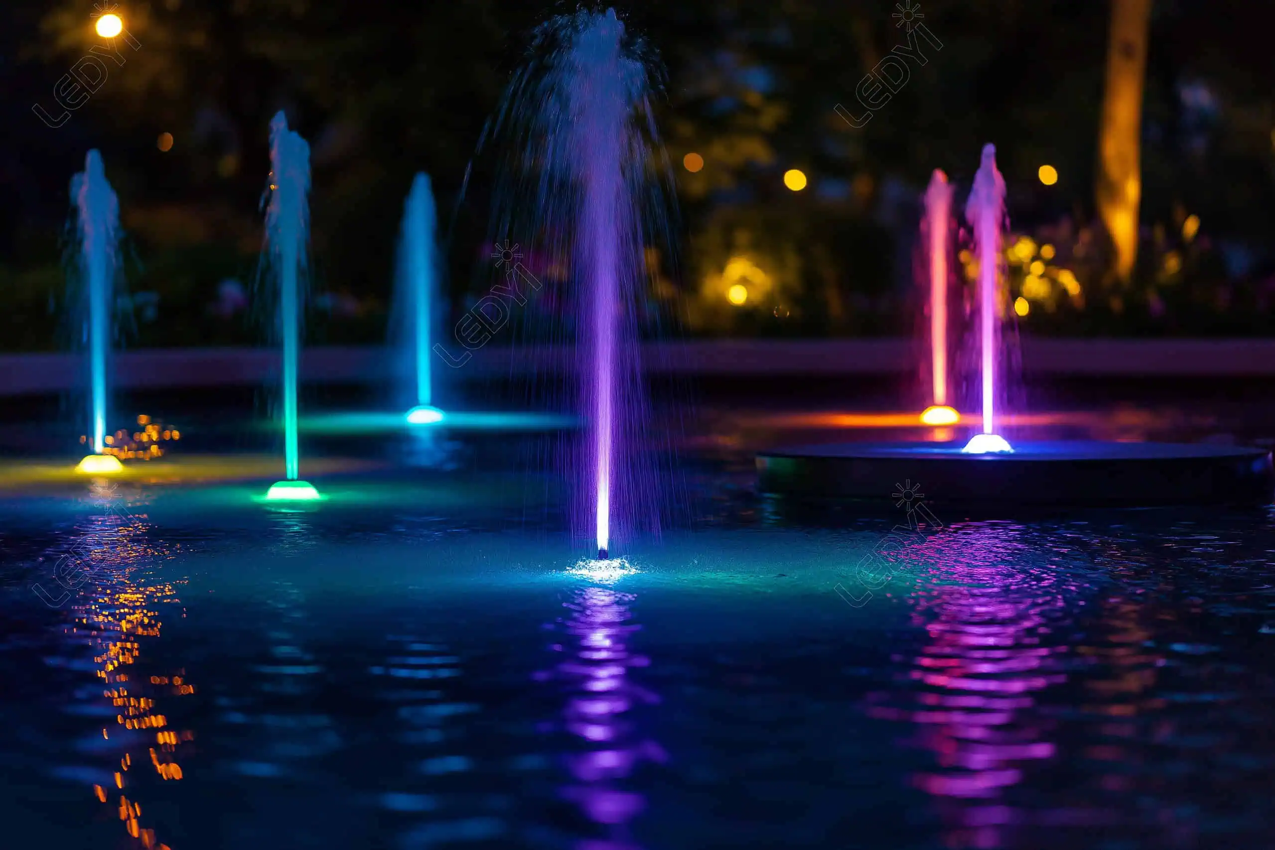 lighting for water fountains