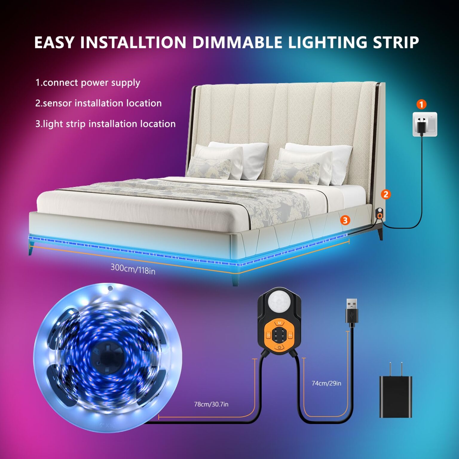 led under bed lighting application