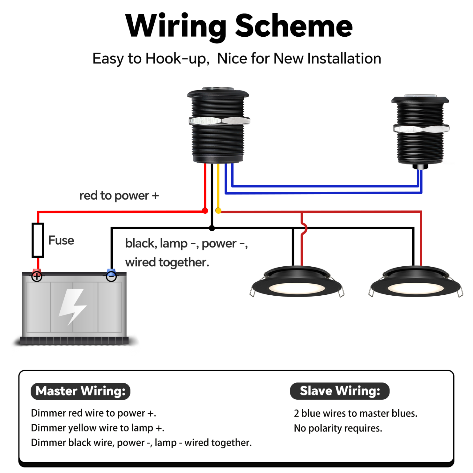 12v dimmer switch application