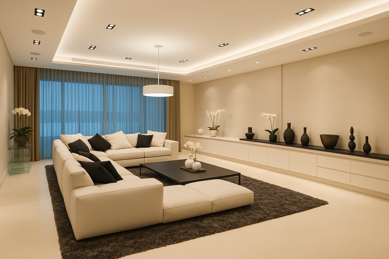 living room concealed lighting