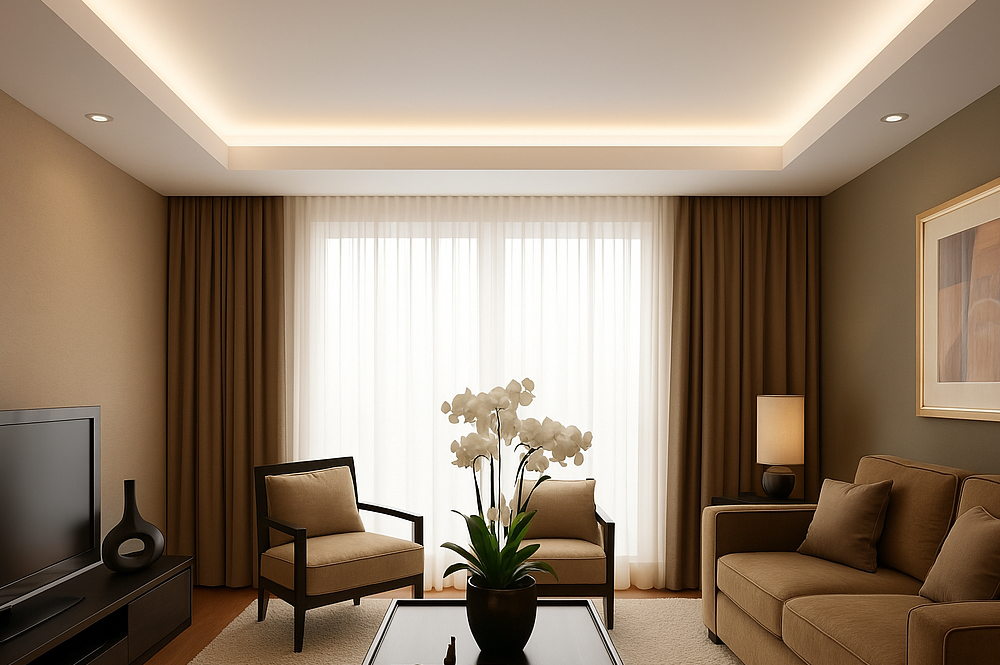 living room concealed lighting