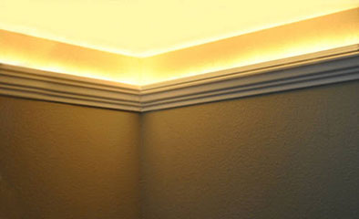 crown molding with led light