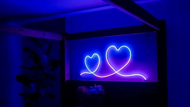 bedroom neon rope light ideas