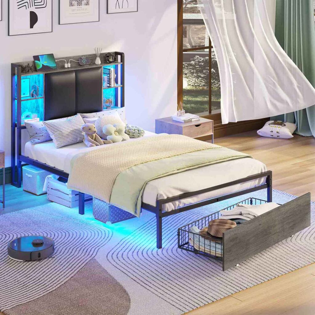 led twin bed frame Beauty STC