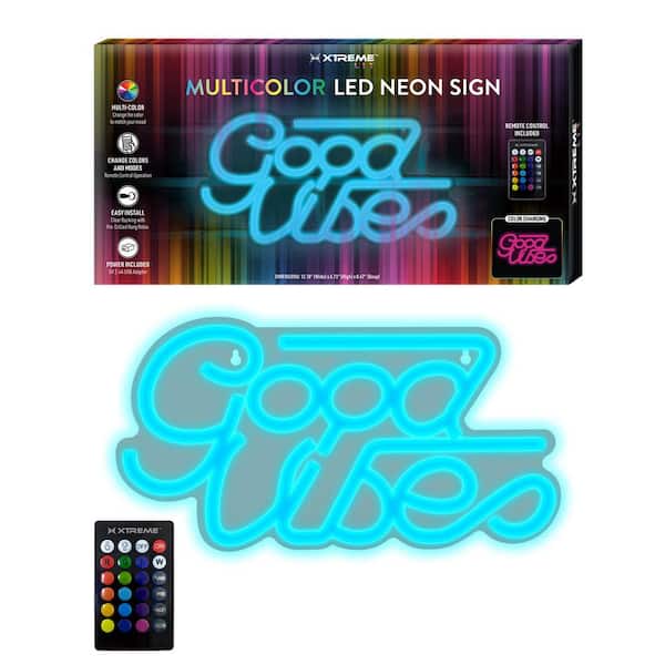 good vibes neon sign