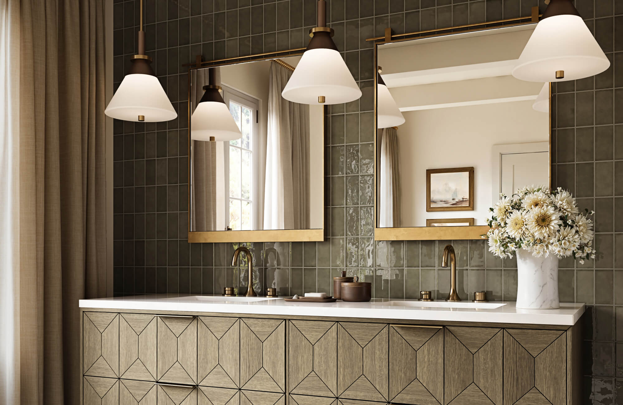 pendant lighting in bathroom ideas