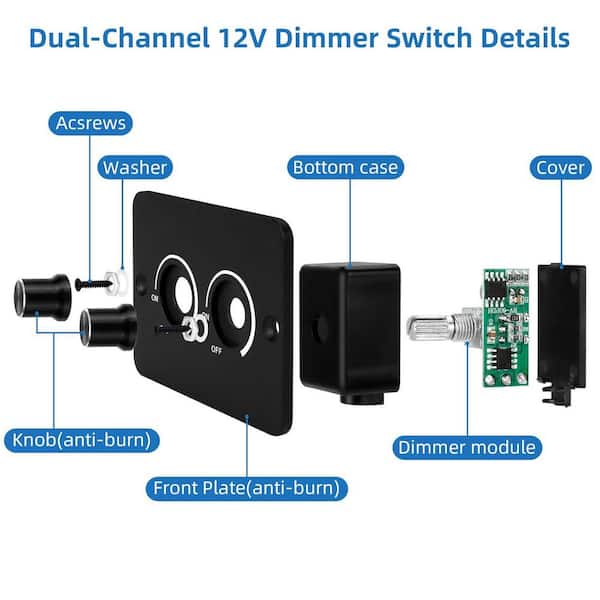 12 volt dimmer switch