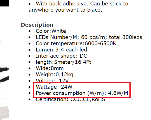 2 amps vs 5 amp led strips