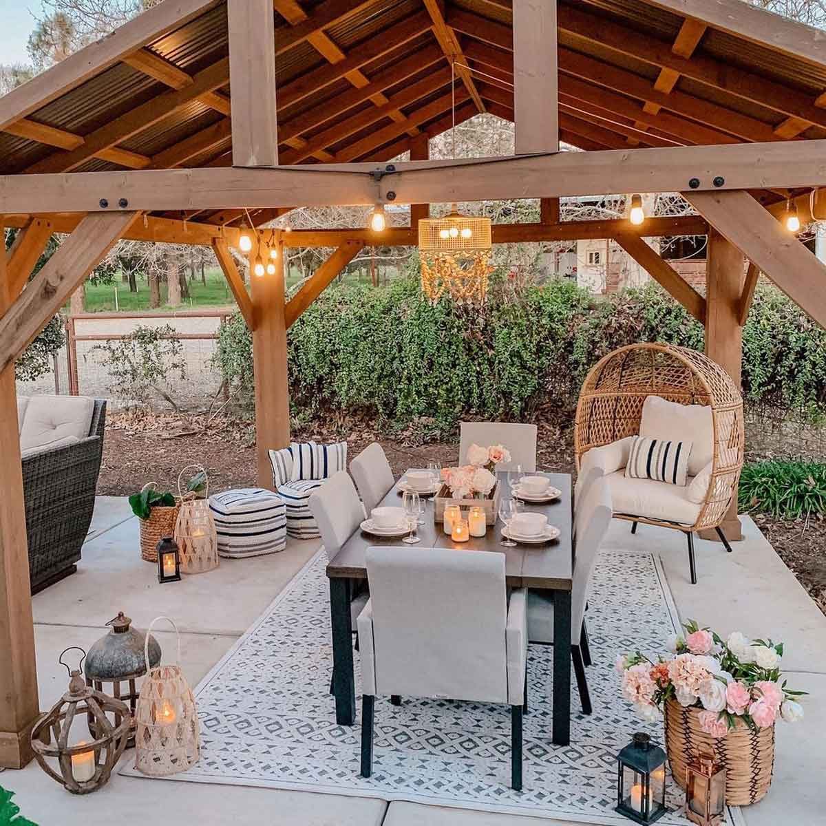 pergola string lighting ideas