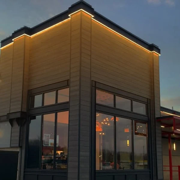 exterior strip lighting project