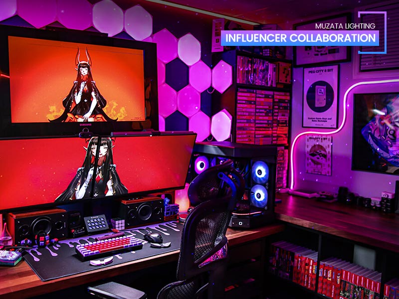 gaming room with led lights project