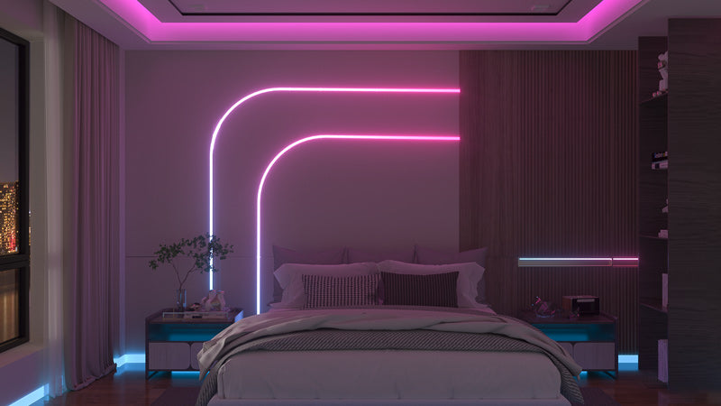 neon lights in a bedroom Beauty STC Lighting
