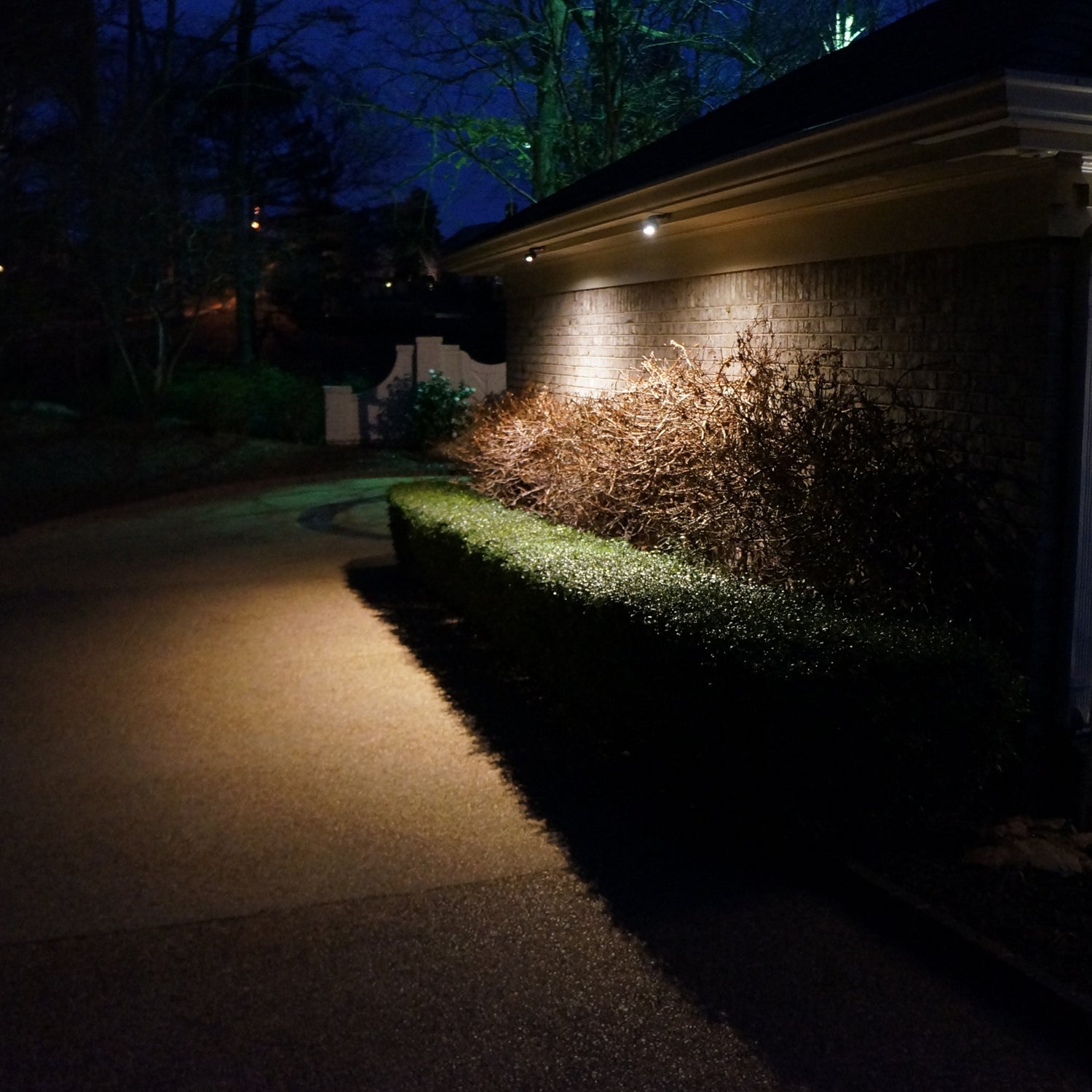 outdoor wall wash lighting project