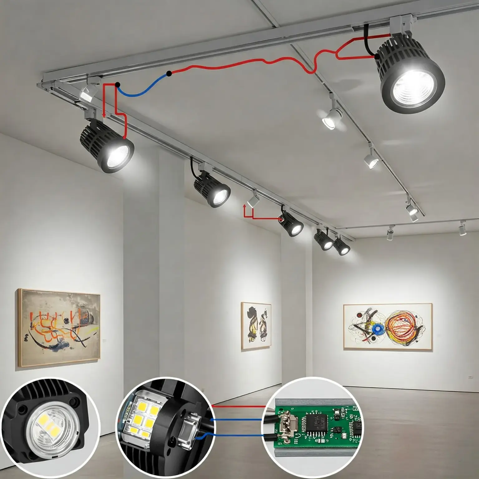 track light led power on the side application